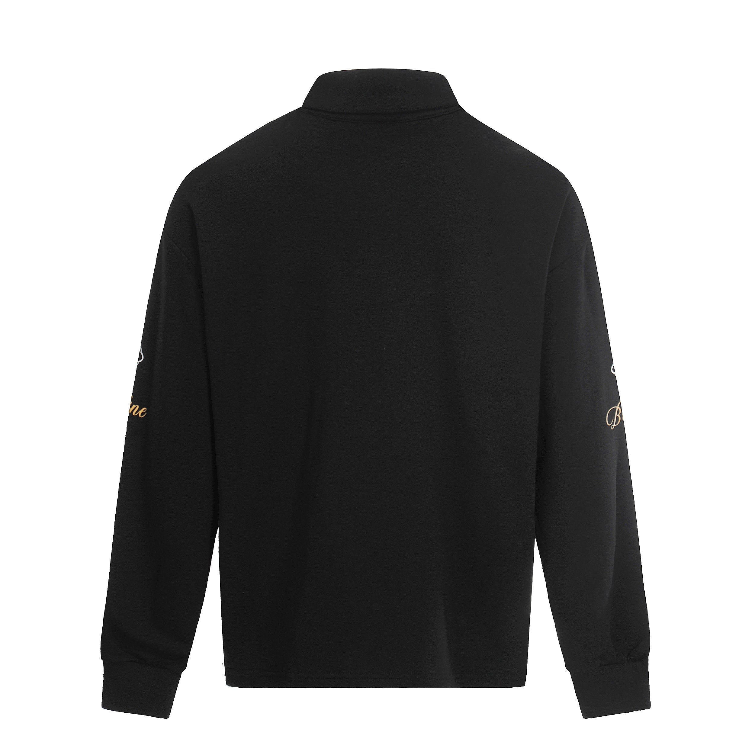 Omirad Break Line Graphic Long-Sleeve Polo Shirt