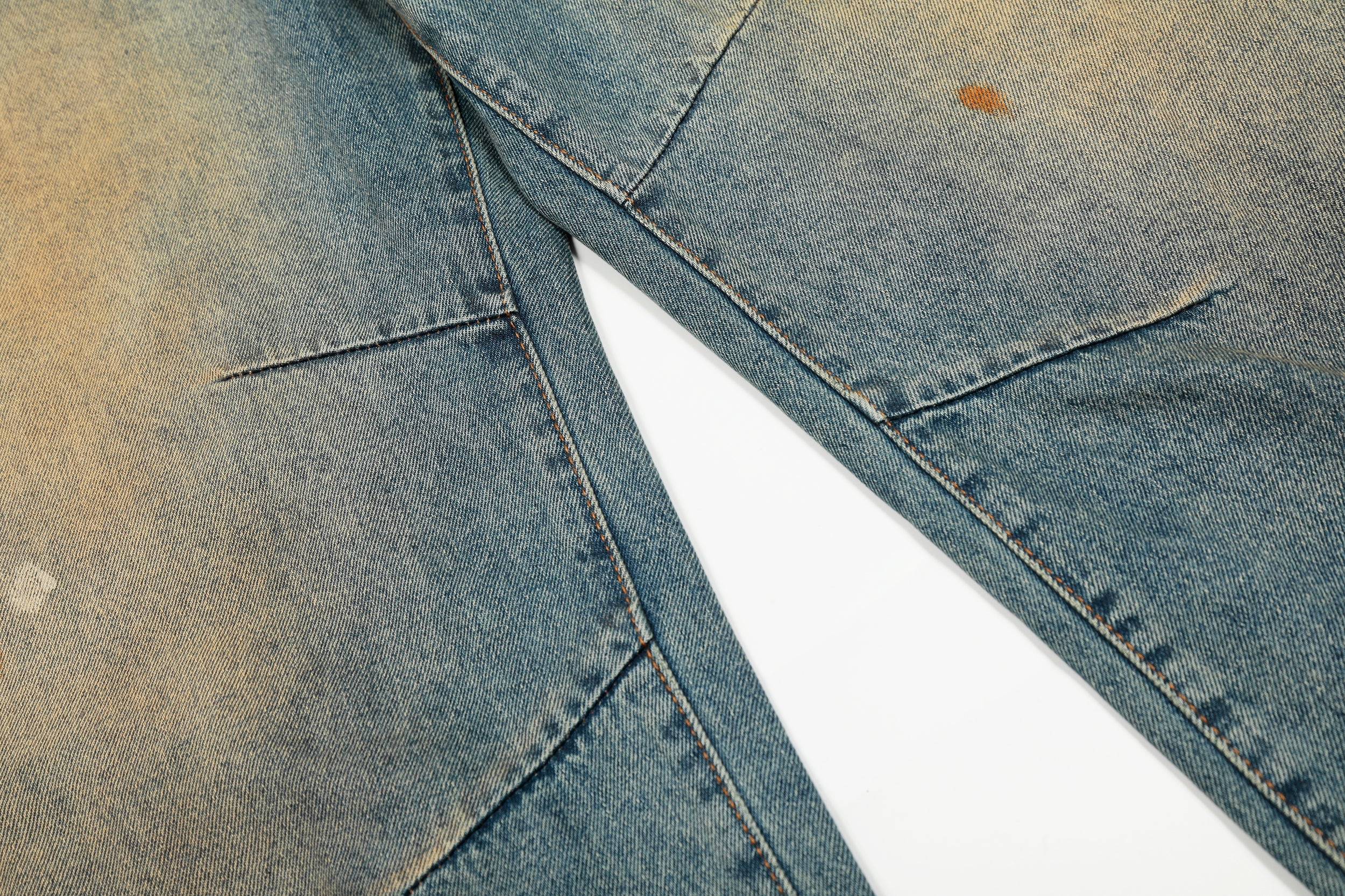 Omirad Sun-Faded Wide-Leg Jeans | Distressed Streetwear Denim