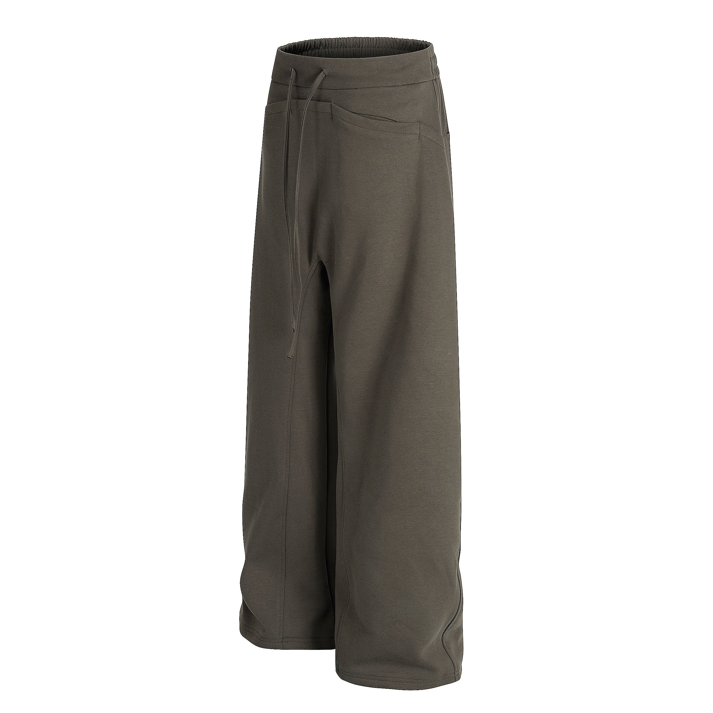 Omirad Essential Wide-Leg Relaxed Knit Pants | Olive