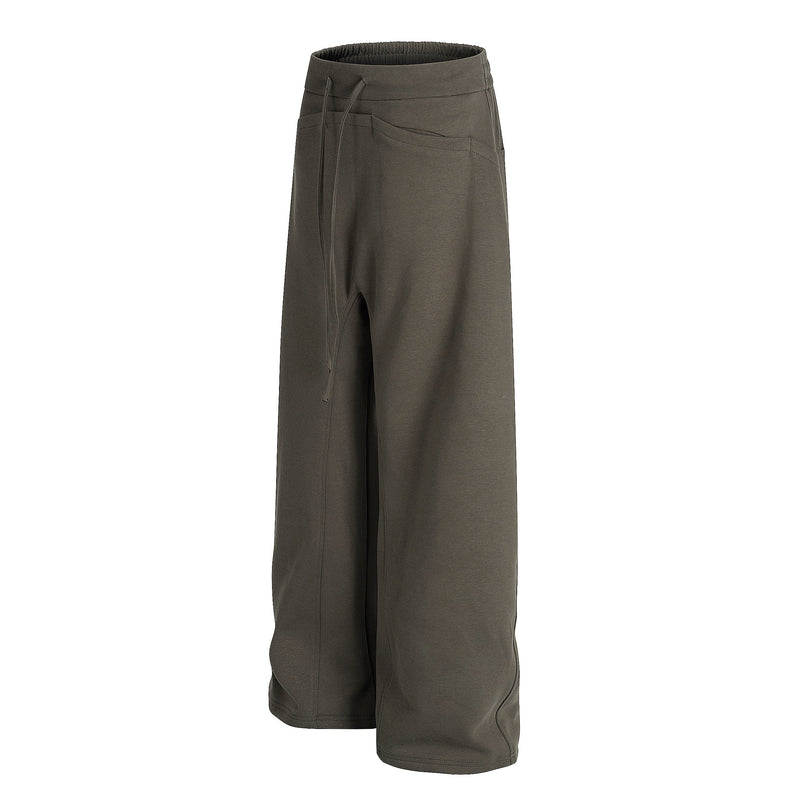 Omirad Essential Wide-Leg Relaxed Knit Pants | Olive