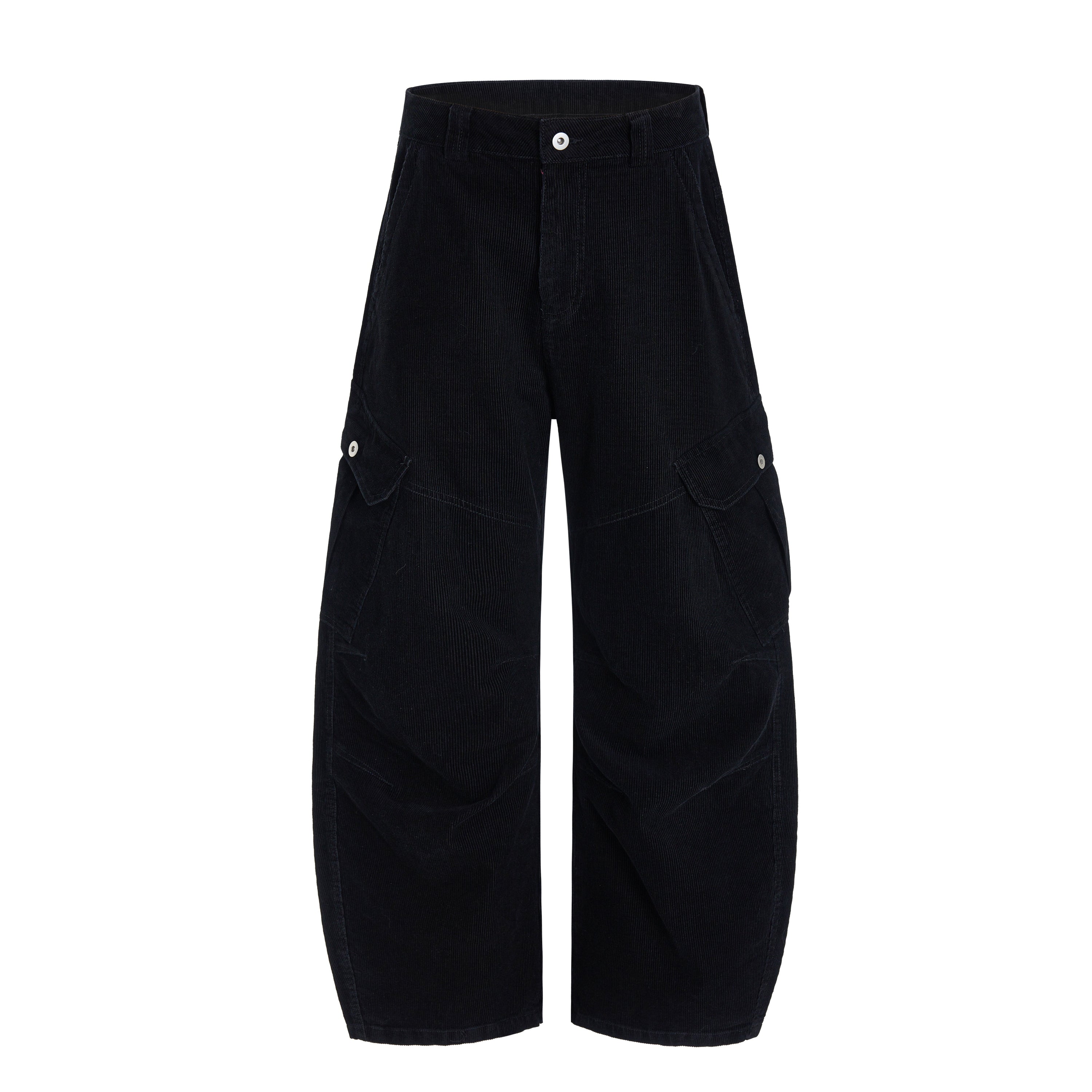 Corduroy Utility Wide-Leg Cargo Pants | SEAKOFF