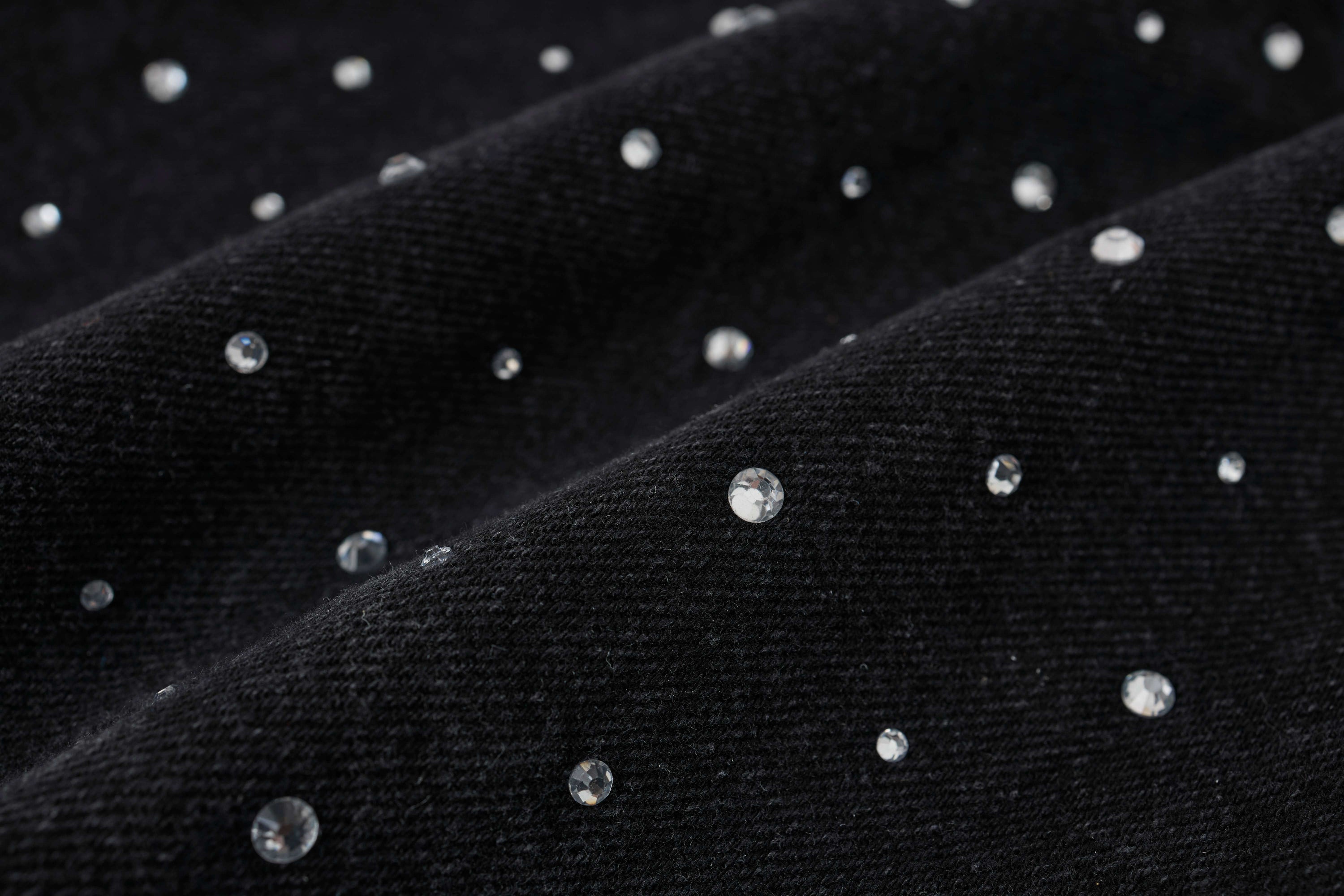 Omirad Pearl Studded Black Denim Shorts | Streetwear