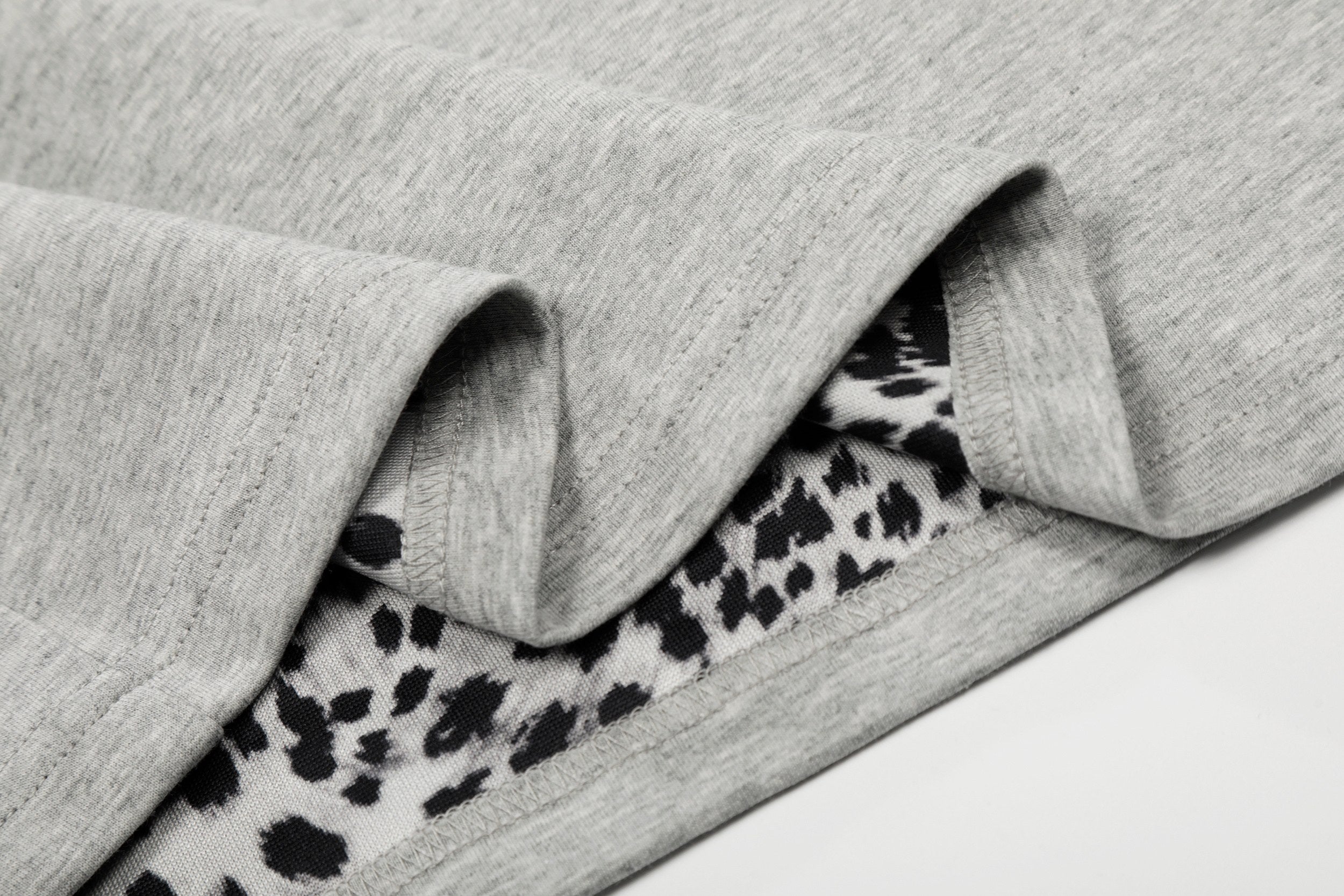 Leopard Trim Quarter-Zip Polo Shirt | Streetwear Cotton Tee