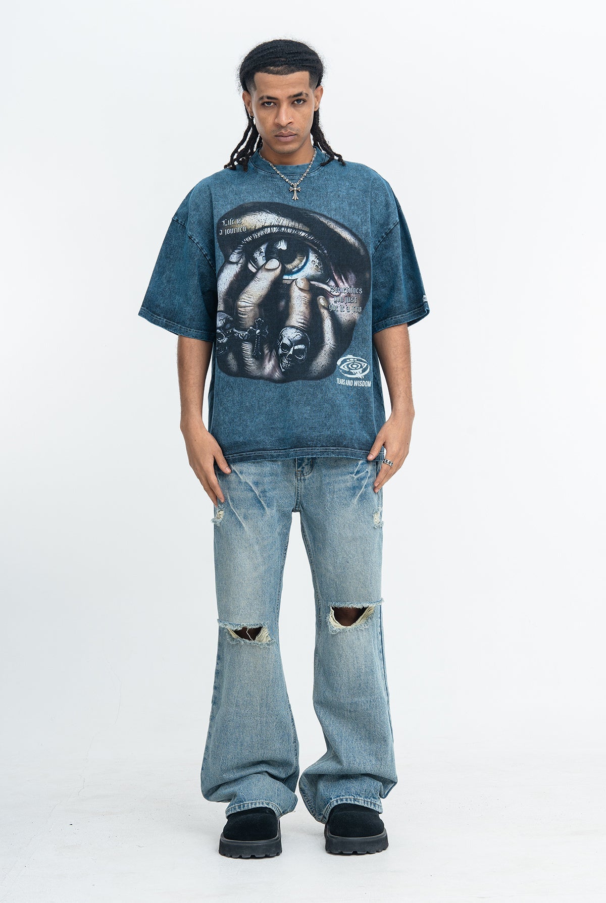 Omirad Tears & Wisdom Oversized Graphic Tee | Dark Streetwear
