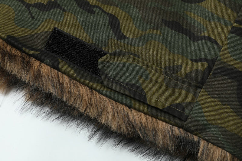 Omirad Camo Fur-Lined Jacket | Military Streetwear