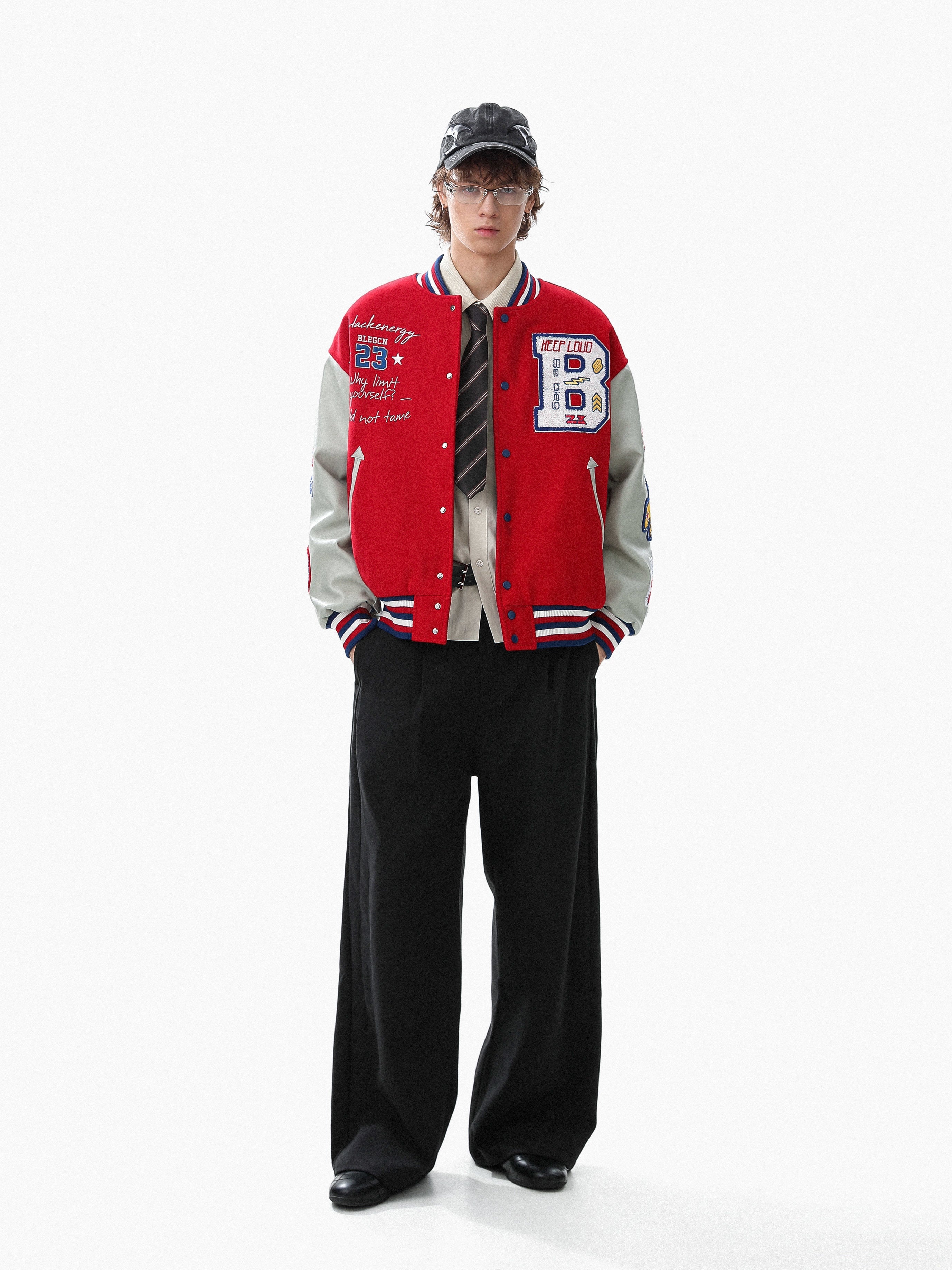 Wild at Heart Embroidered Varsity Jacket | Streetwear Bomber