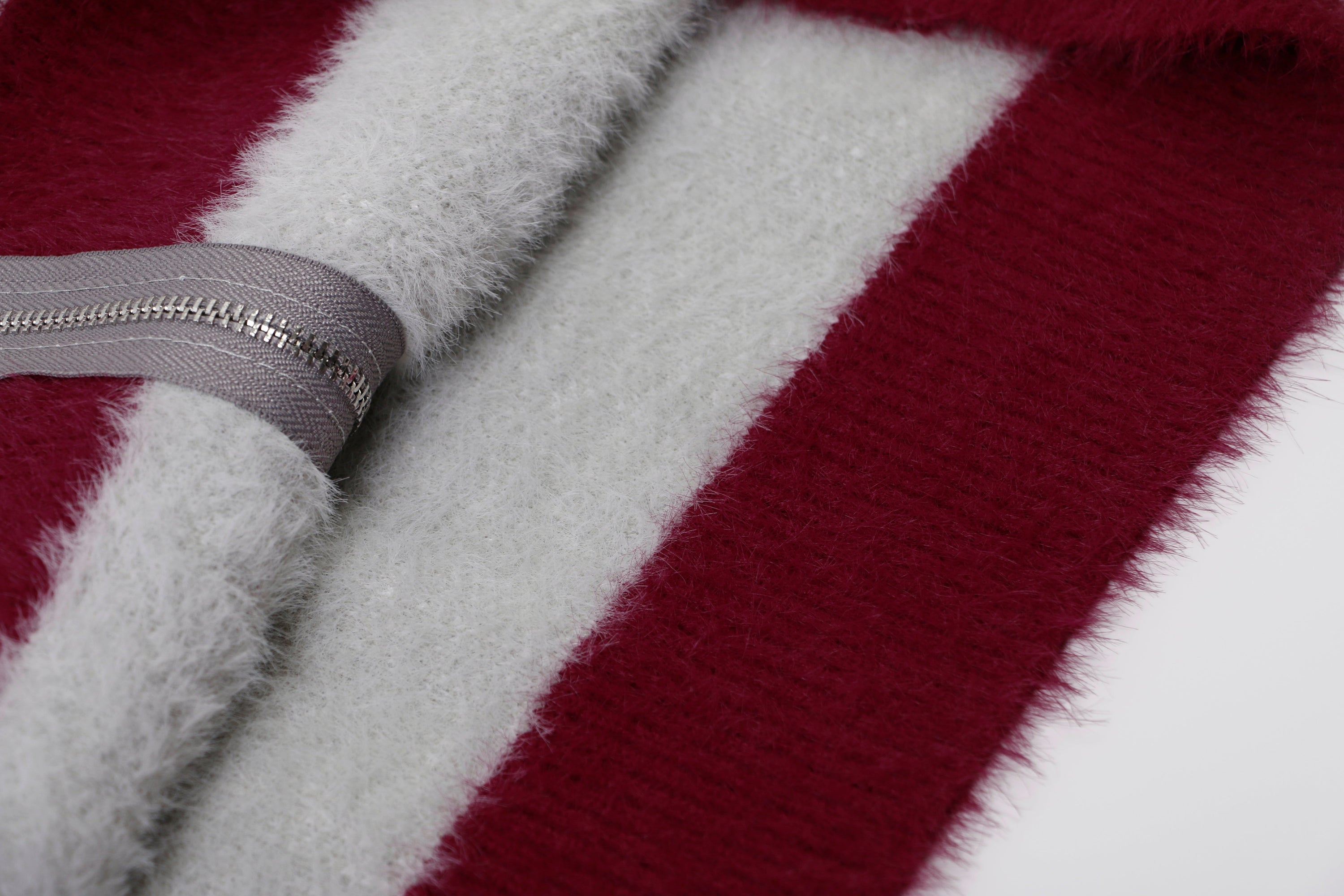 Flag Pattern Fuzzy Half-Zip Sweater | Americana Streetwear