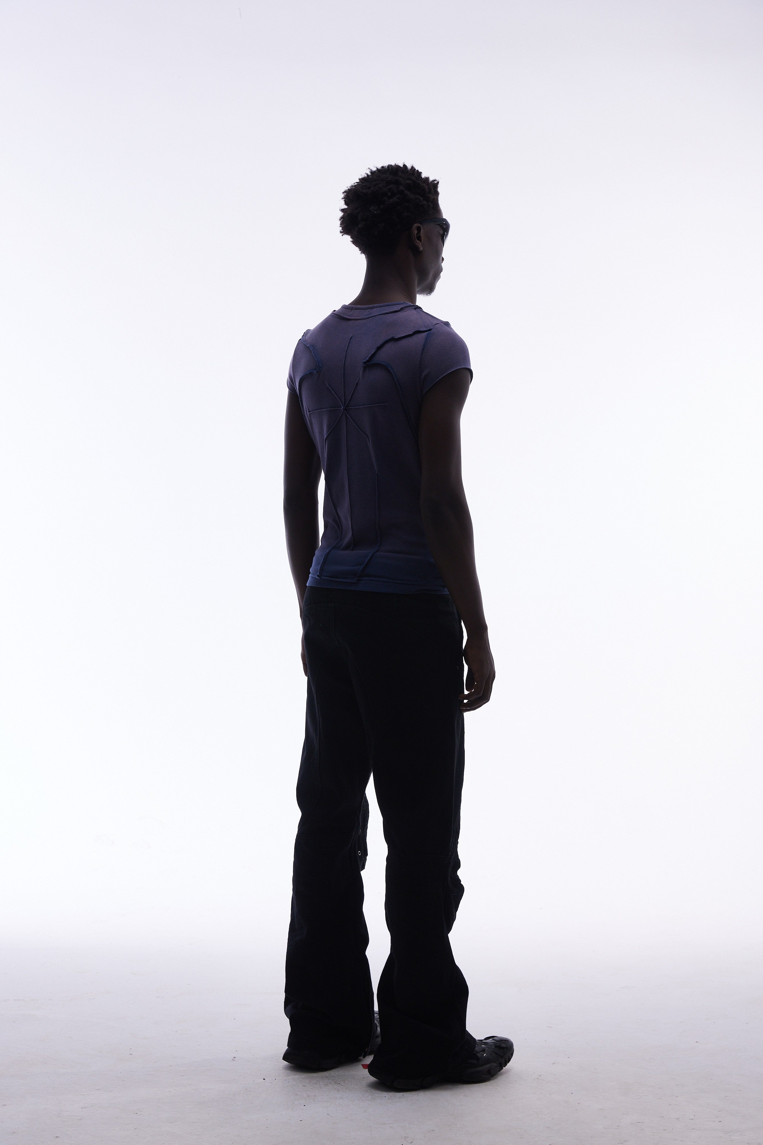 Omirad Raw Seam Sculpted Panel Cotton Tee | Avant-Garde Streetwear