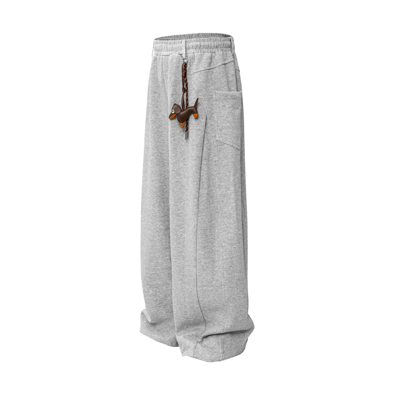 Omirad Plush-Charm Wide-Leg Balloon Sweatpants | Grey