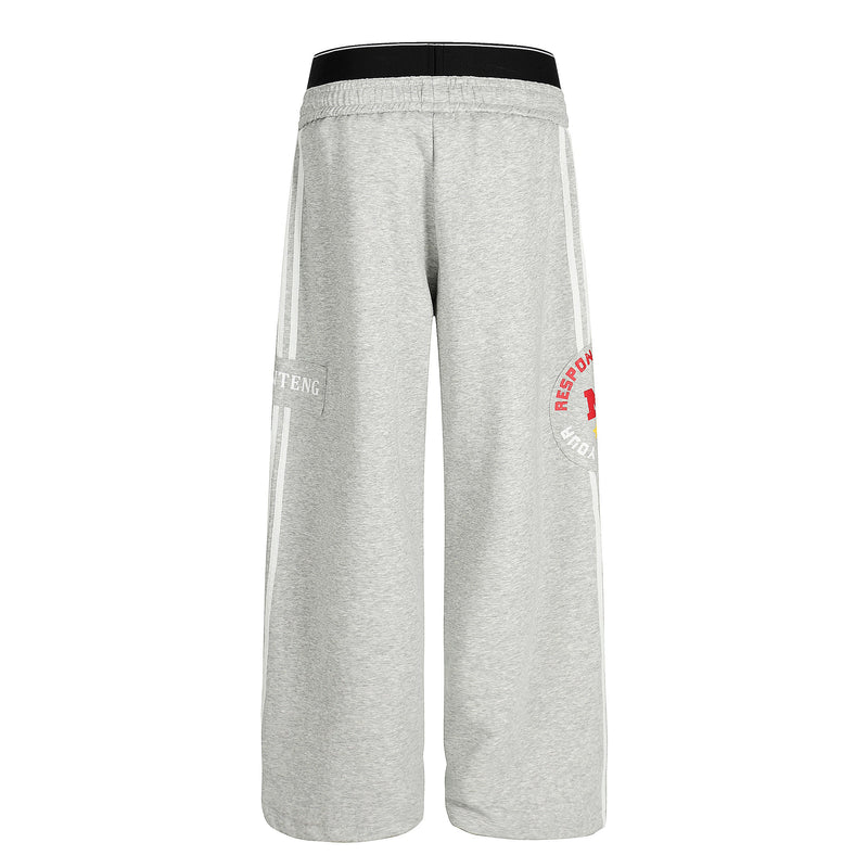 Varsity Stripe Wide-Leg Track Pants | Streetwear Sweatpants