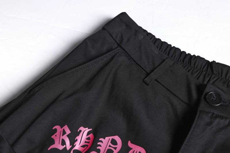 Gothic Cross Cargo Pants | Wide-Leg Streetwear Trousers