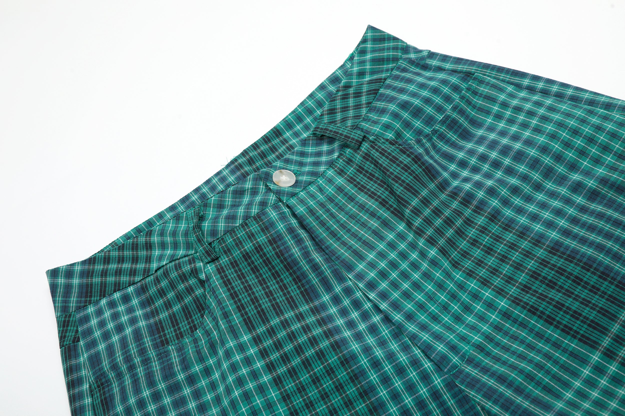 Omirad Plaid Wide-Leg Shorts | Streetwear Checkered Shorts