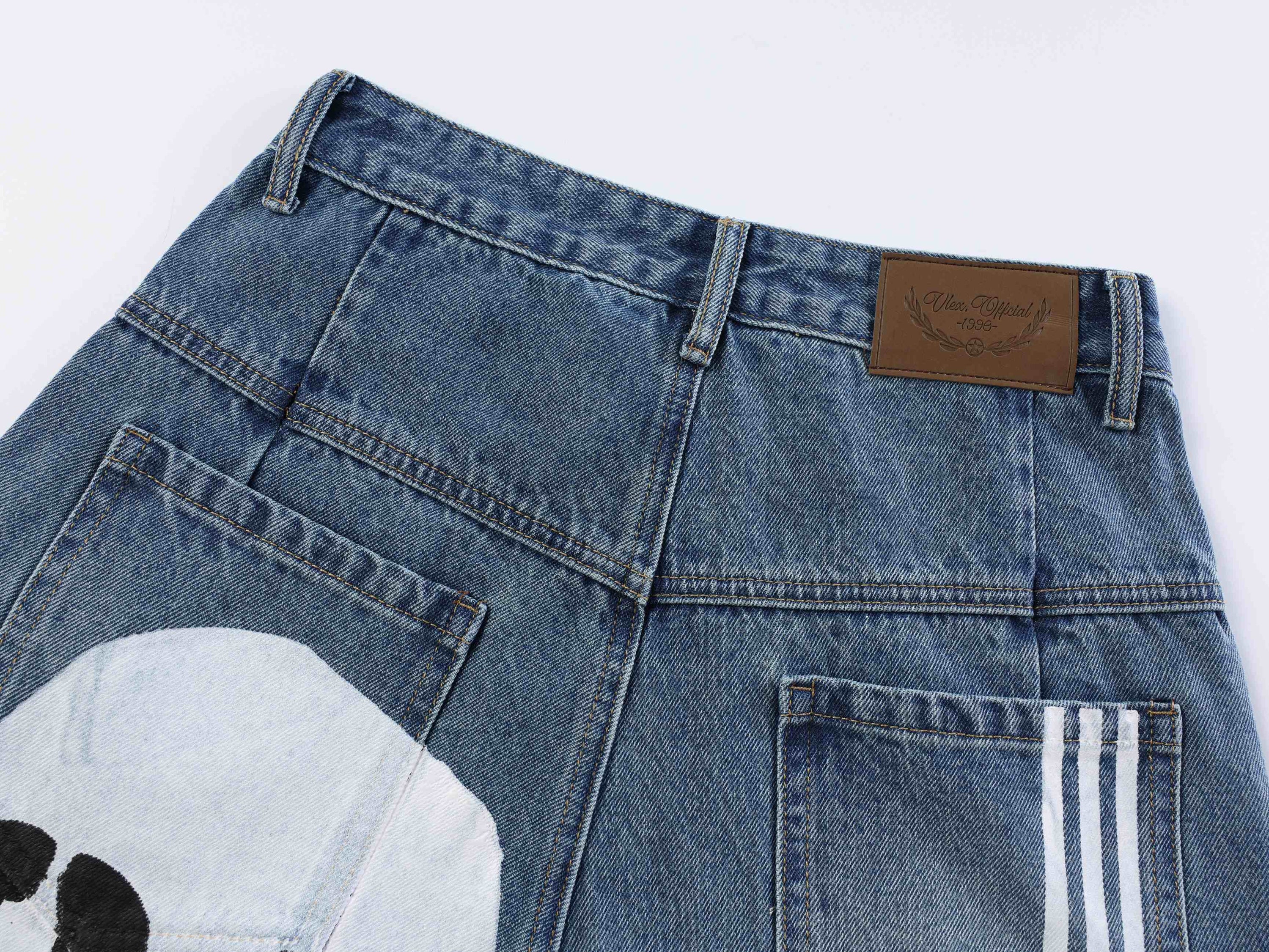 Omirad 1990 Graphic Wide-Leg Jeans | Retro Streetwear Denim