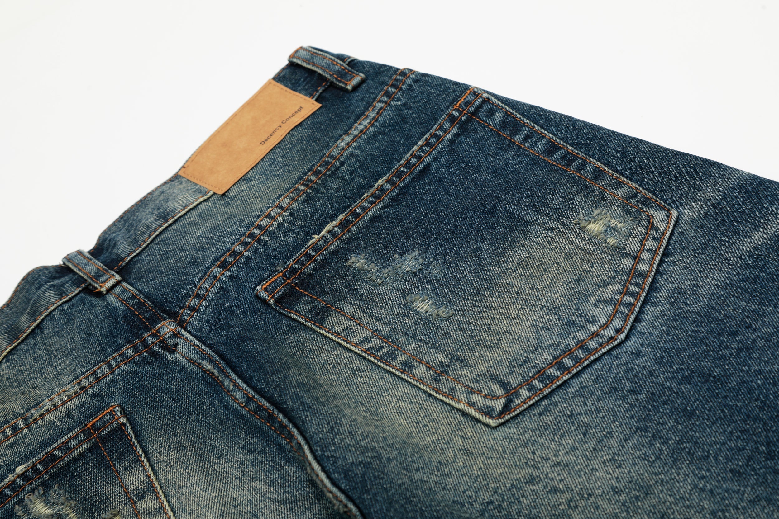 Omirad Vintage Wash Wide-Leg Jeans | Paint-Splatter Denim
