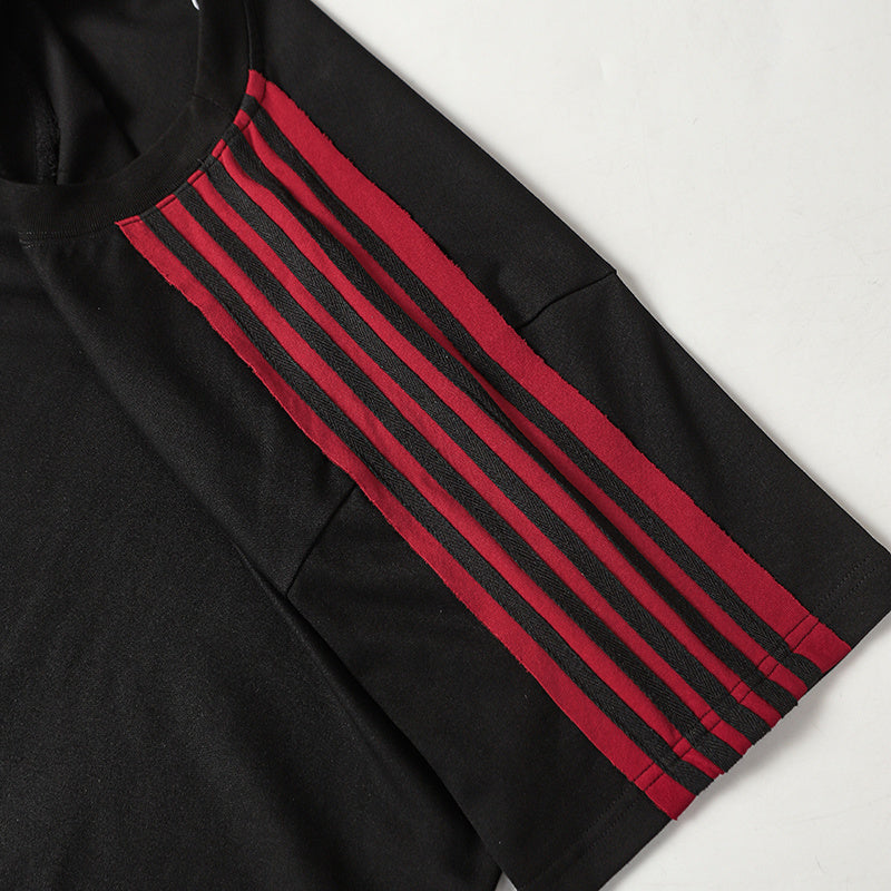 Essential Triple Stripe Cotton Tee | Streetwear Basics