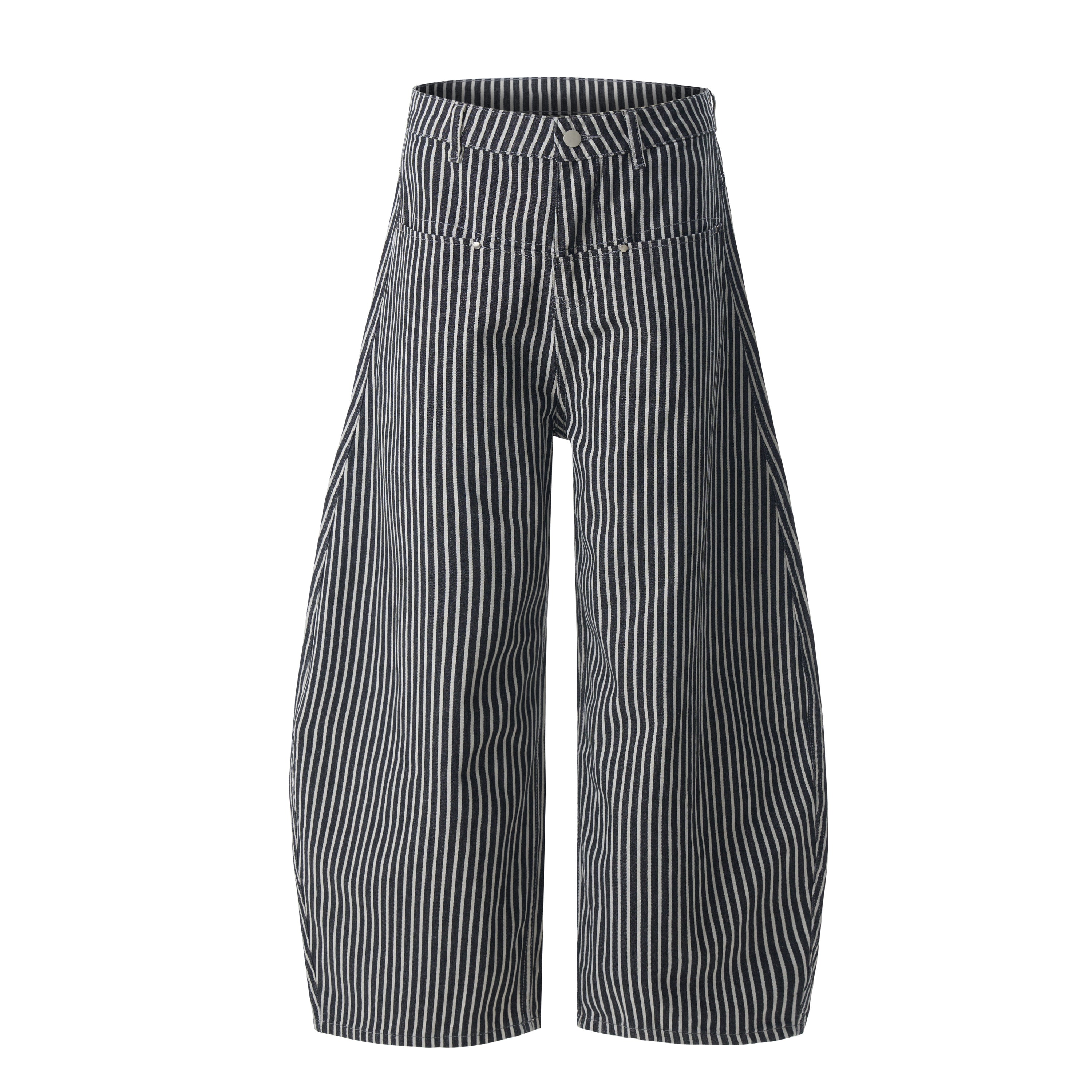 Omirad Striped Wide Barrel Jeans | Bold Street Style