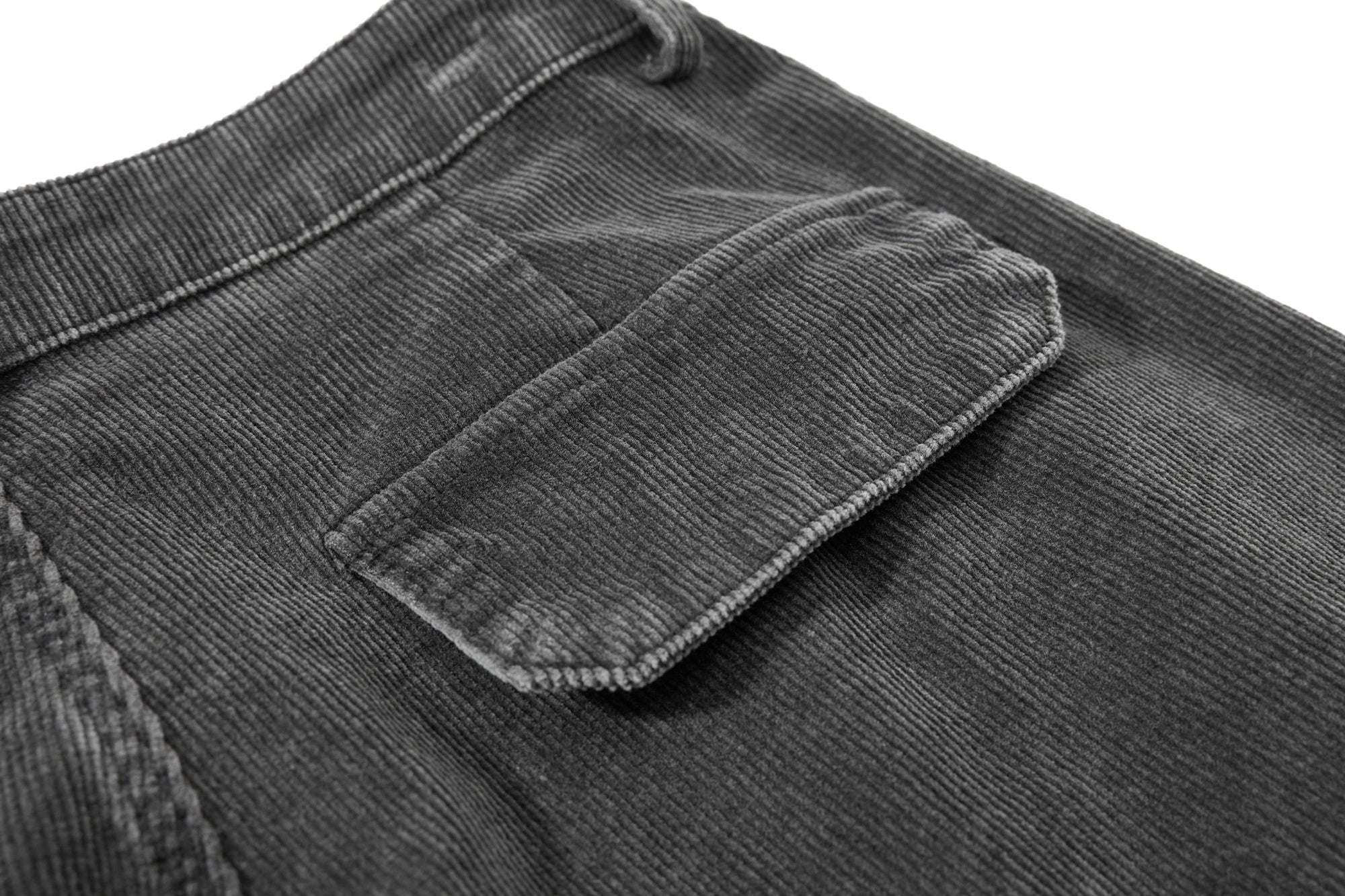 Omirad Washed Corduroy Cargo Barrel Pants | Wide Leg
