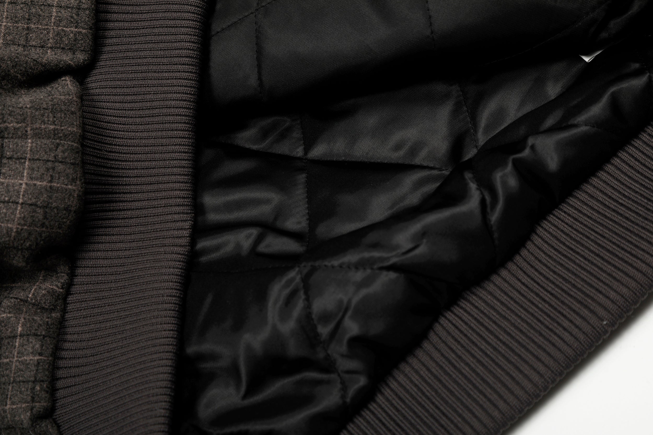Check Pattern Faux Fur Collar Bomber Jacket | Omirad