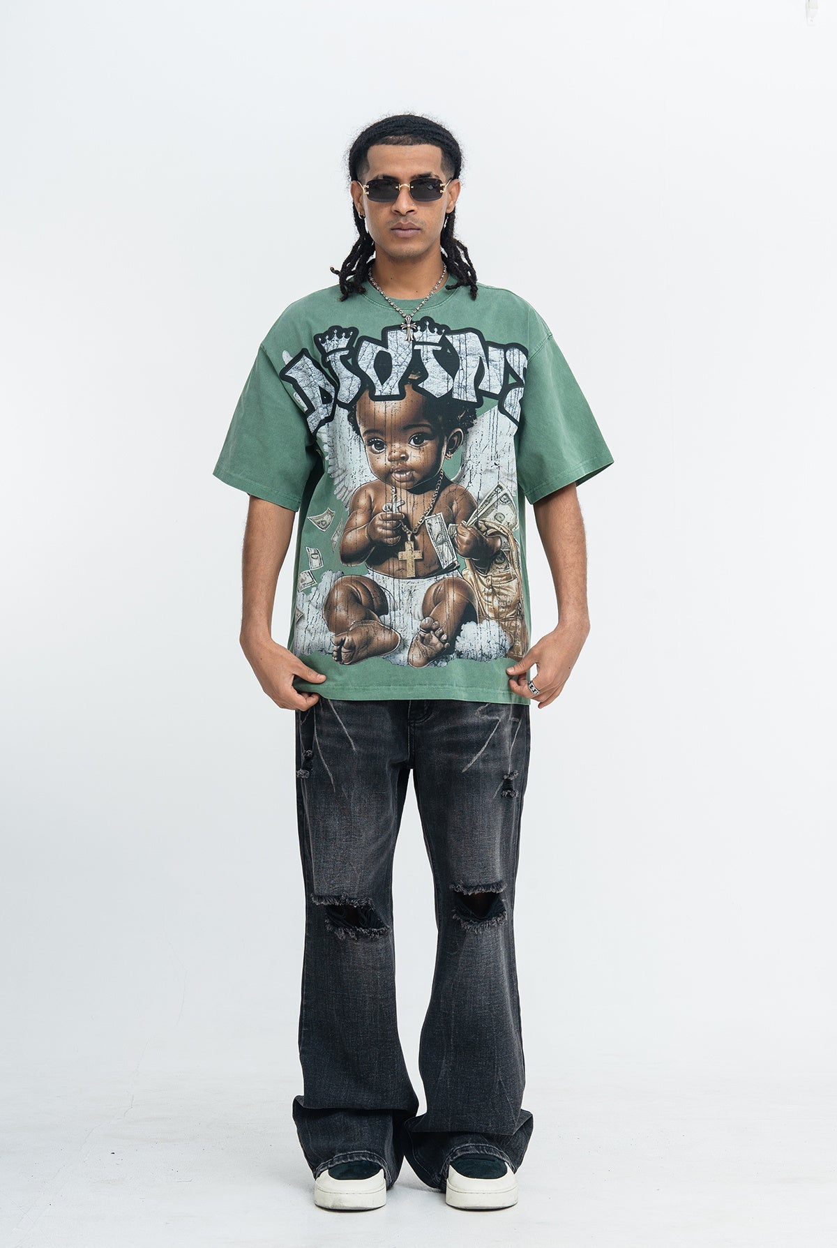 Omirad Divine Baby Vintage Wash Graphic T-Shirt | Street Luxury