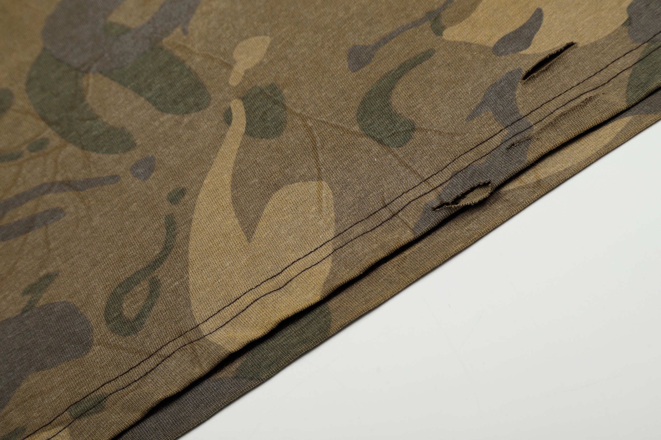 Camo Long Sleeve Tee | Faded Number Graphic Military Streetwear