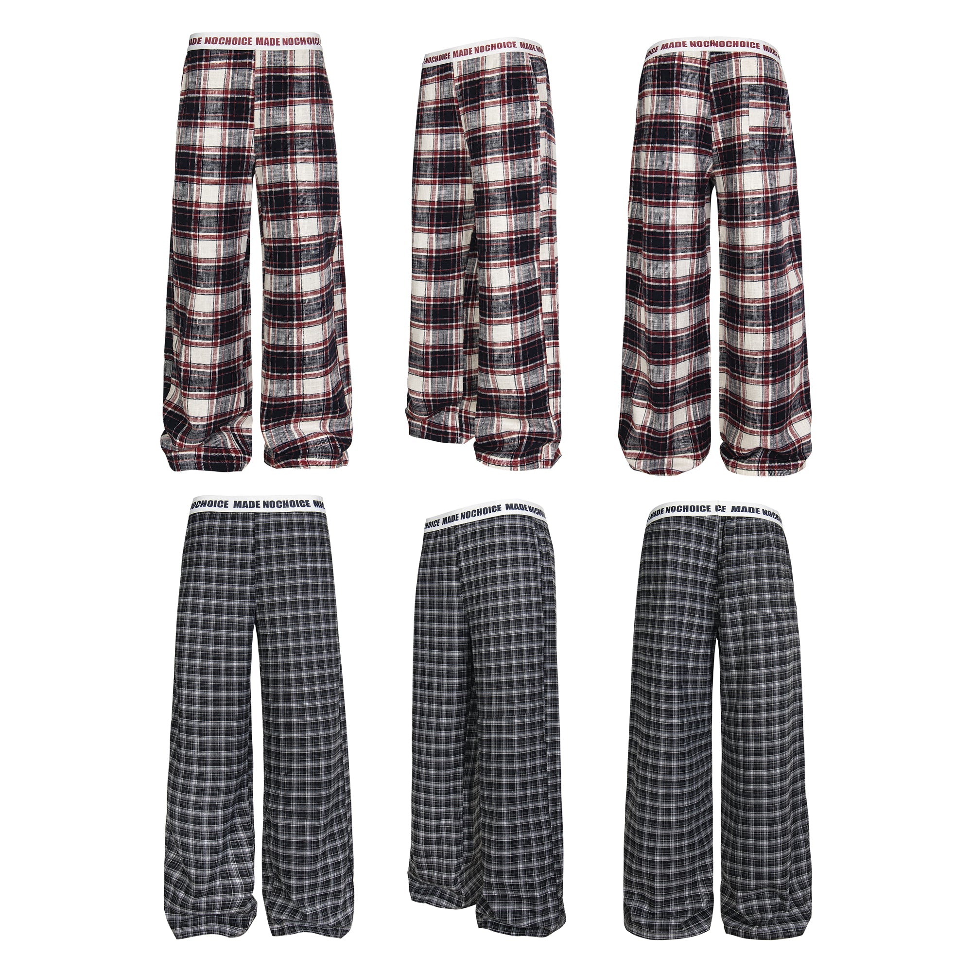 Made No Choice Plaid Wide-Leg Lounge Pants | 100% Cotton