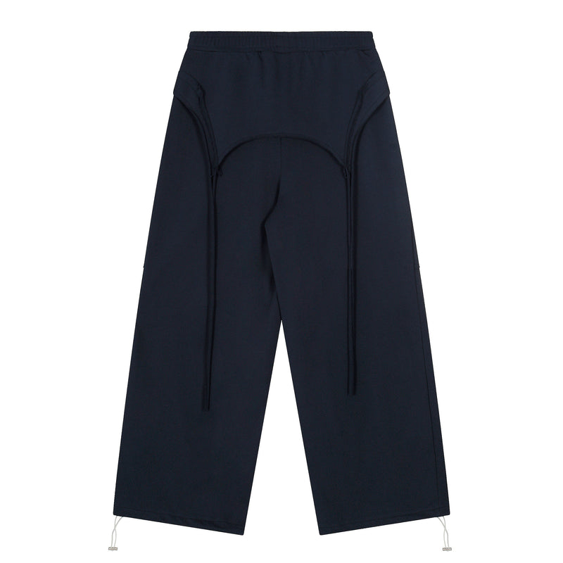 CUAMS Multi-Drawstring Wide-Leg Sweatpants | Streetwear
