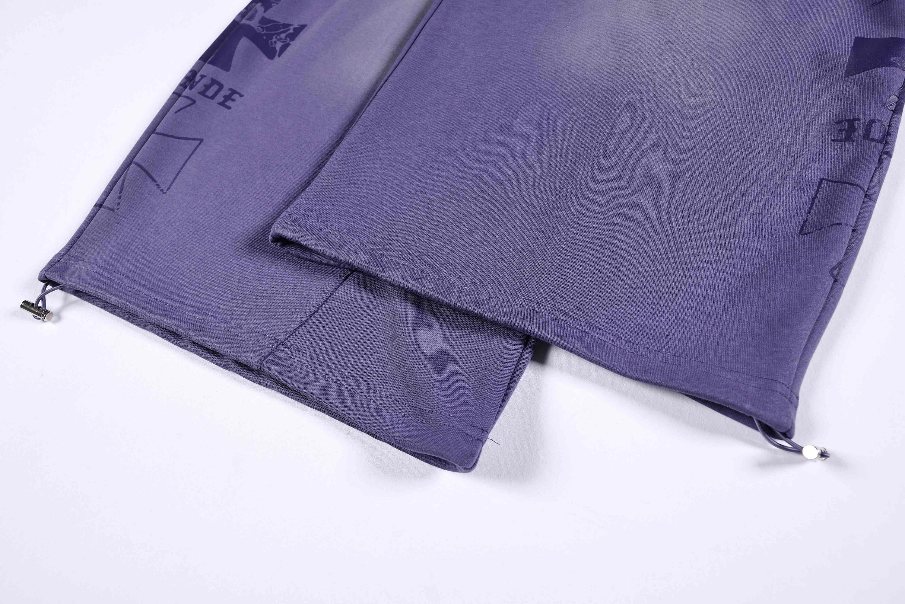 Omirad Gothic Script Wide-Leg Sweatpants | Streetwear