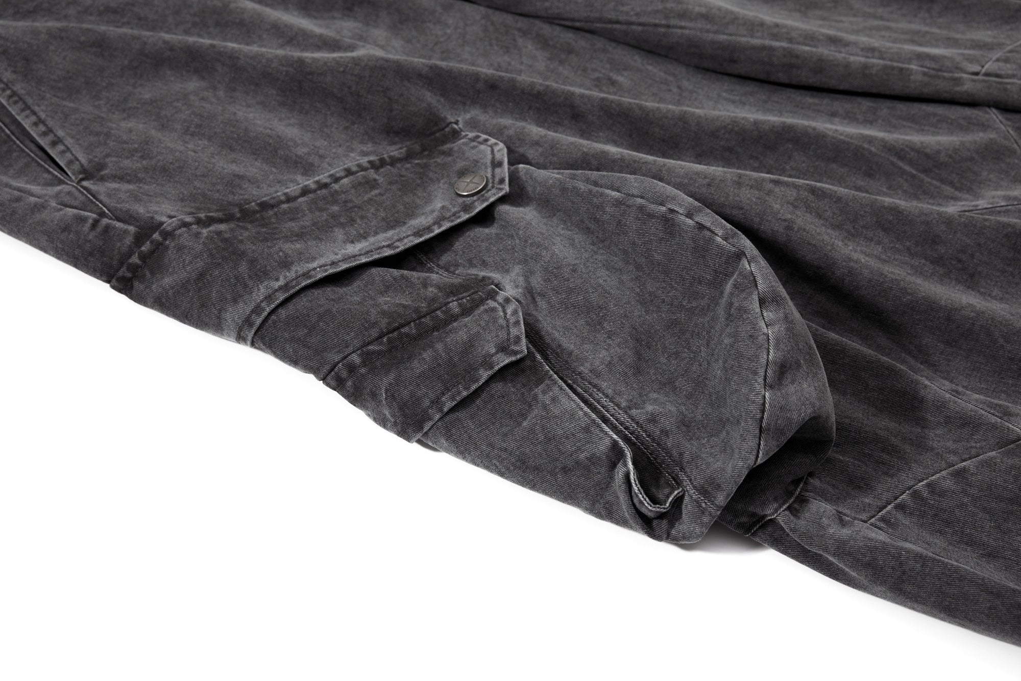Omirad Washed Wide-Leg Cargo Pants | Heavy Cotton Streetwear
