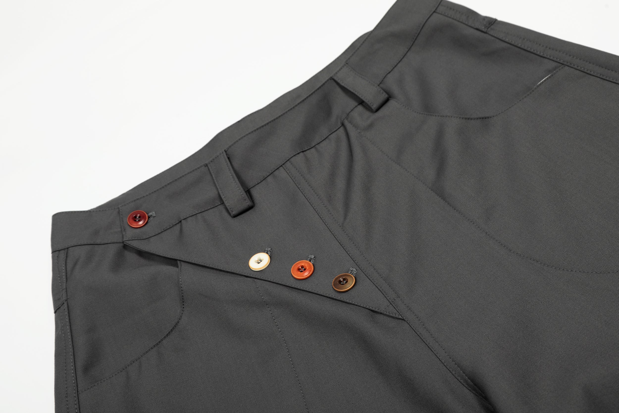 Omirad Multi-Button Utility Wide-Leg Pants | Modern Fit
