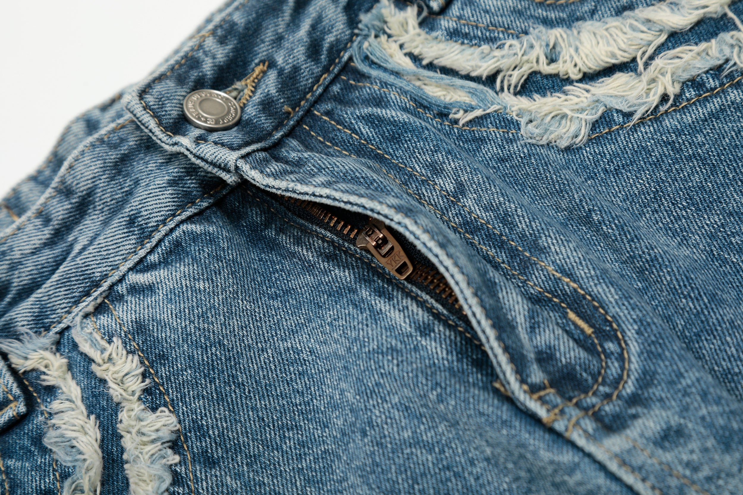 Fringe-Detail Vintage Wide-Leg Jeans | Omirad