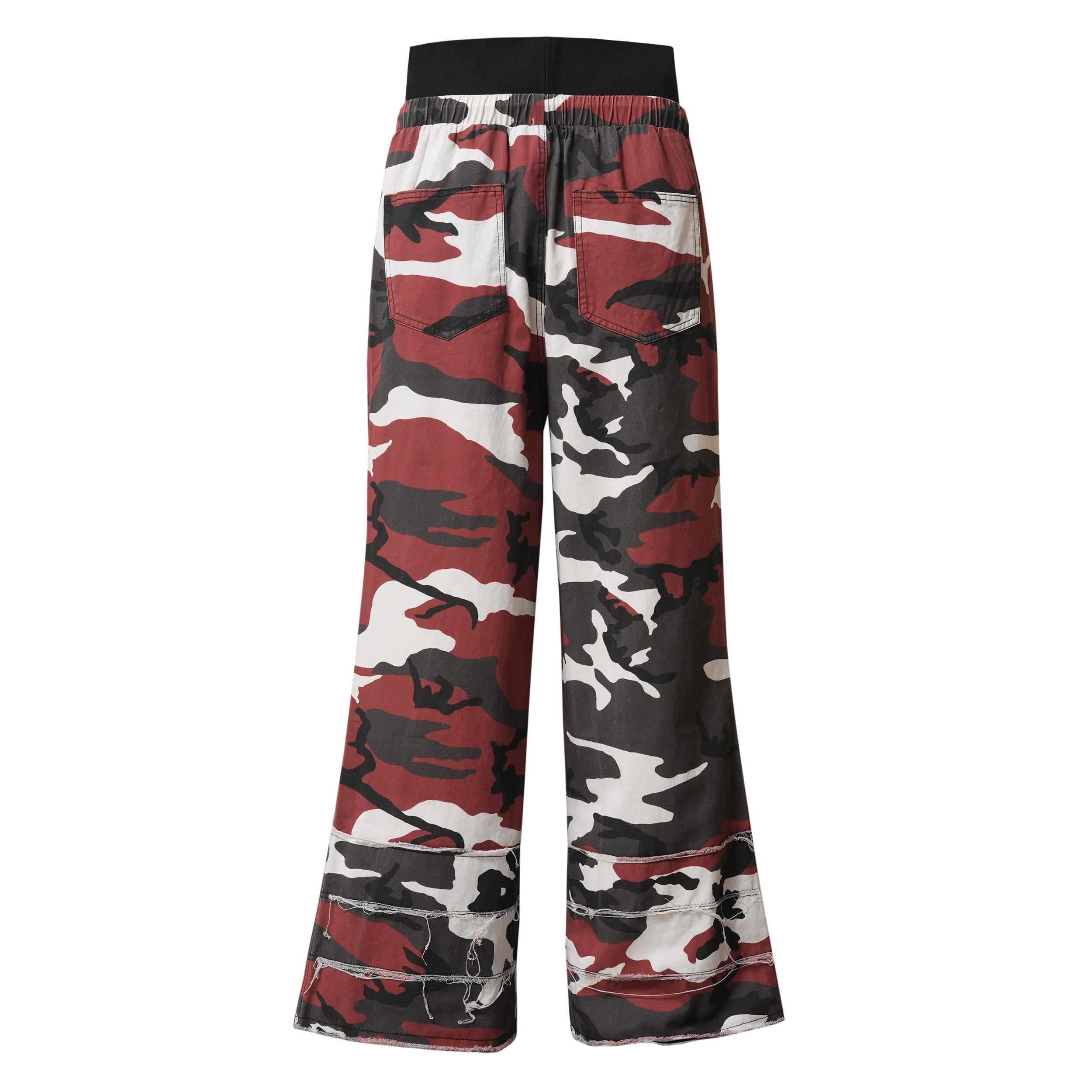 Distressed Wide-Leg Camo Sweatpants | ACC Ruements