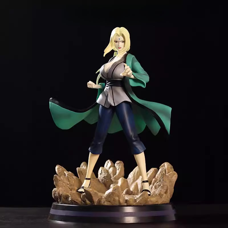 Tsunade Senju Action Figura - Edição do colecionador de 28cm | Pose dinâmica com base de efeito chakra