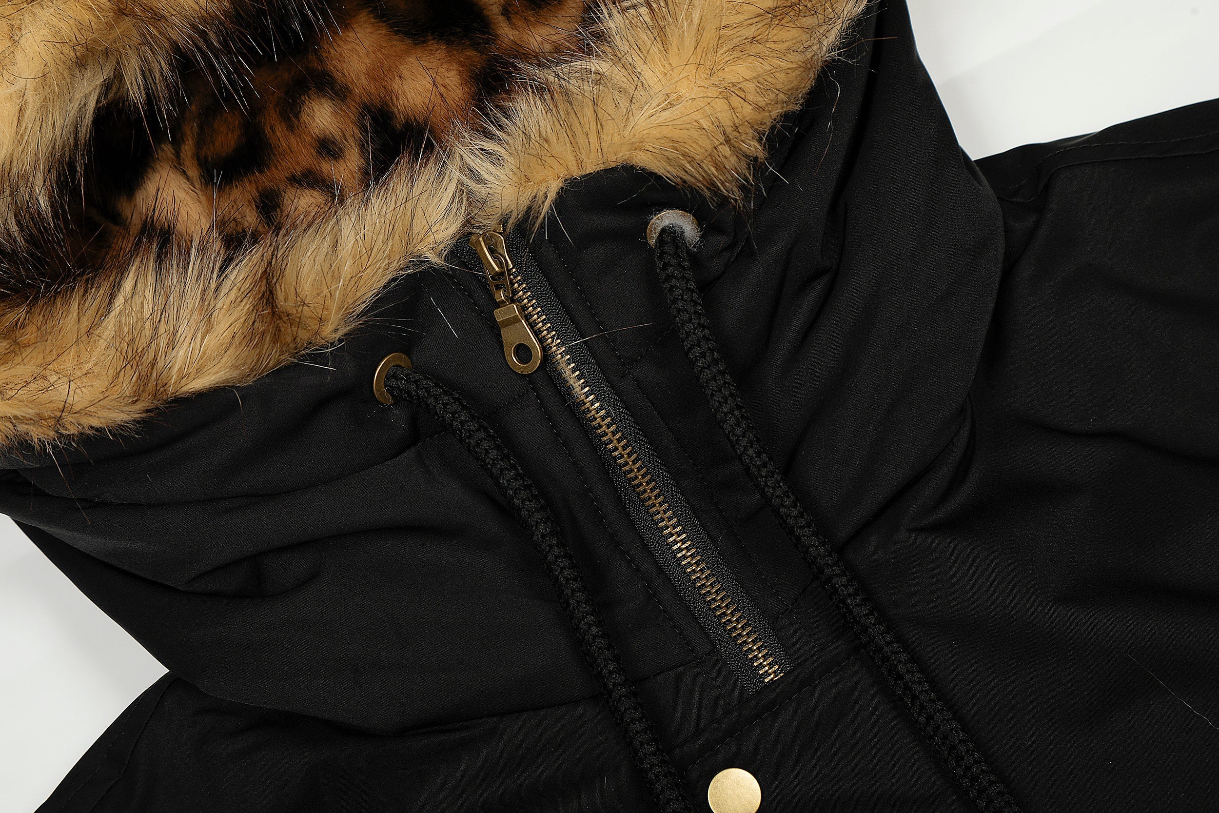 Faux-Fur Hooded Bomber Jacket | Military Streetwear