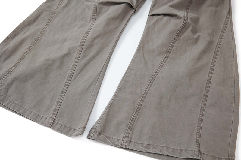 Curved Seam Washed Wide-Leg Pants | Oversized Street Style