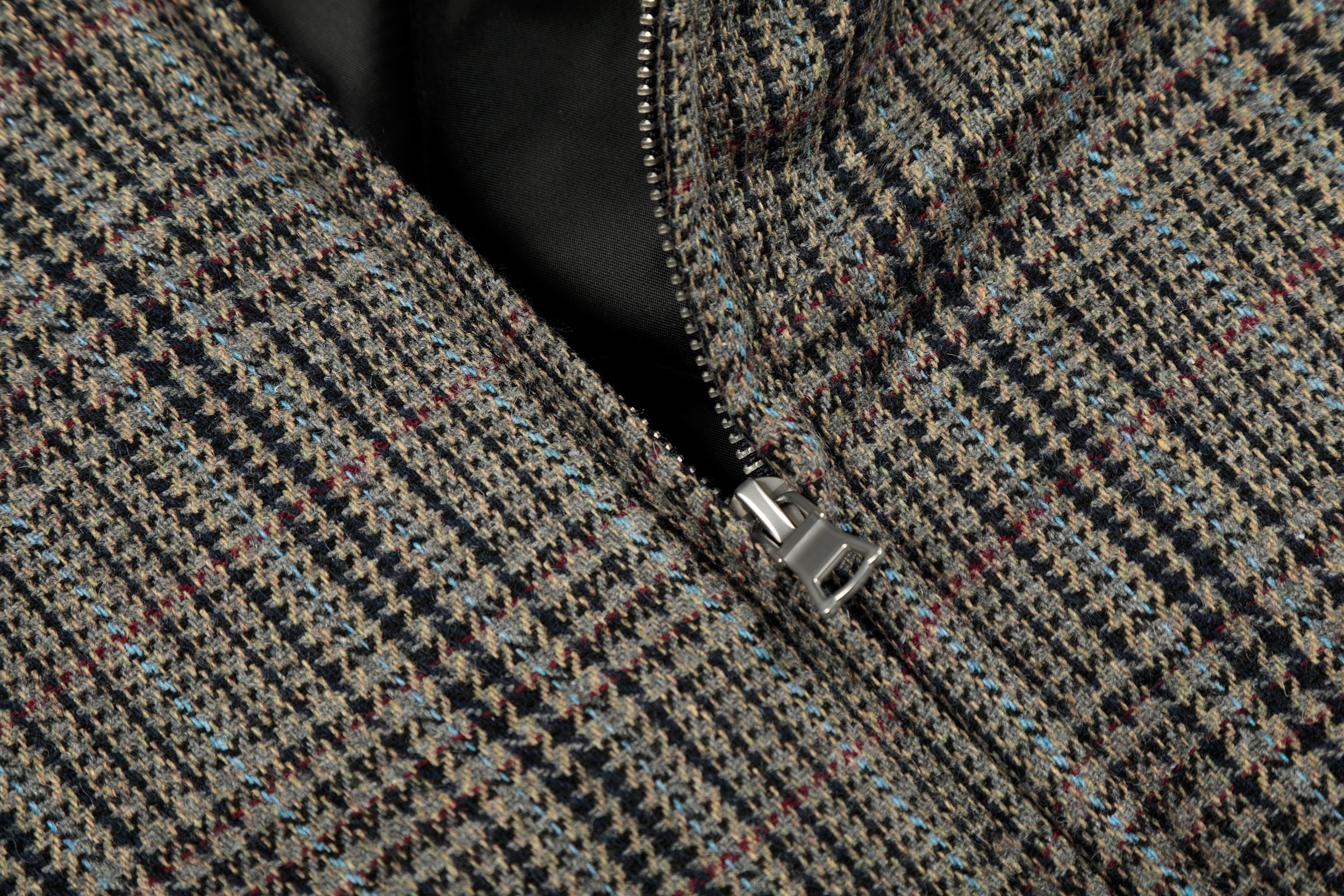 Vintage Plaid Wool Blend Bomber Jacket | Retro Check
