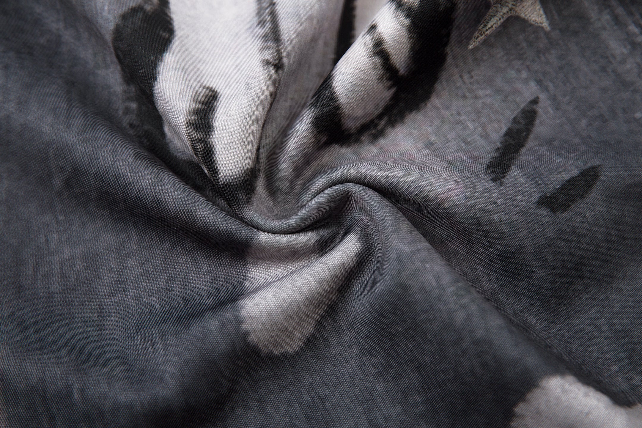 Cat Print Barrel Leg Jeans | Washed Grey Street Art Denim