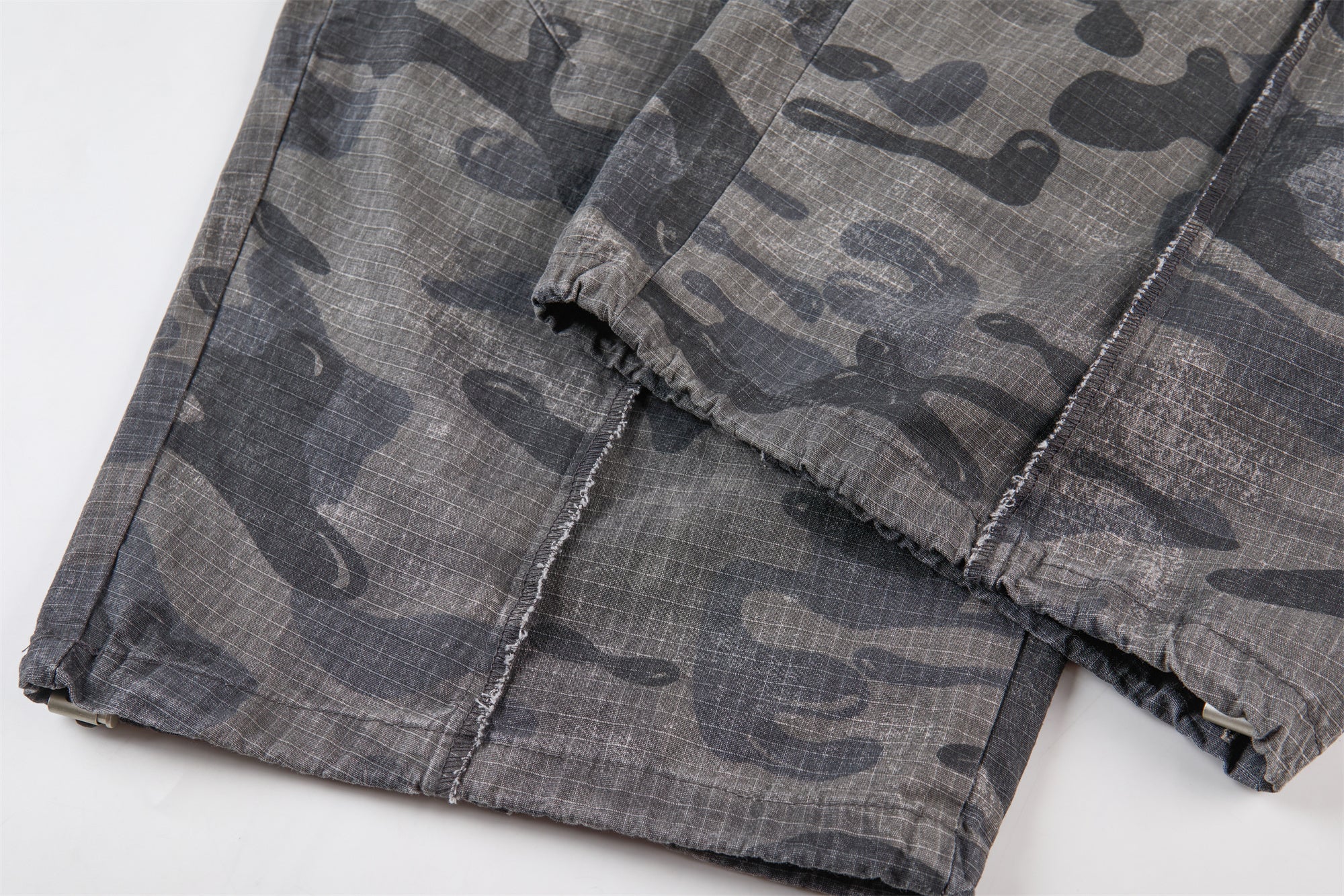 Omirad Dark Camo Wide-Leg Pants | Streetwear Utility Trousers