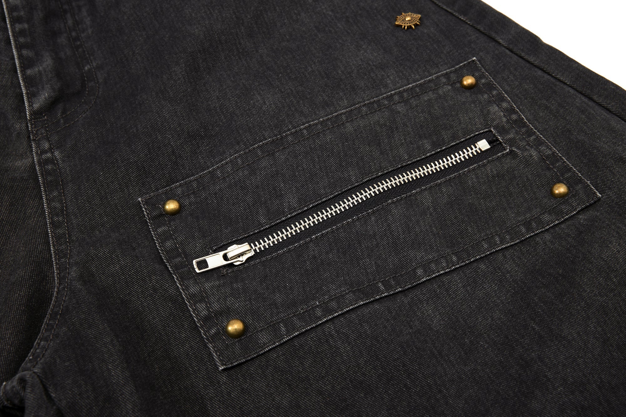 Multi-Zip Panel Cargo Denim Pants | Wide-Leg Streetwear