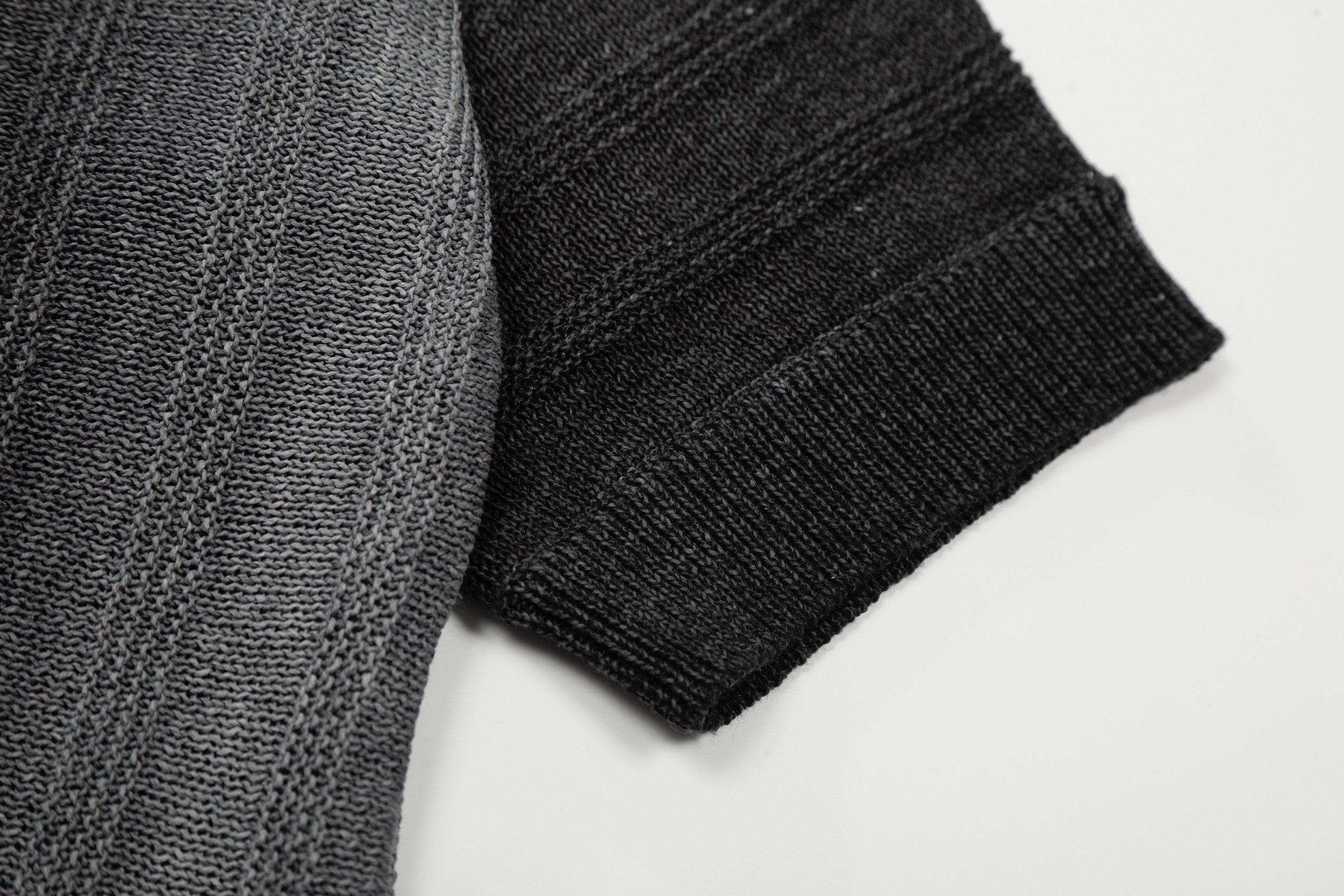 Men's Gradient Stripe Open-Knit Polo Shirt | Relaxed Fit