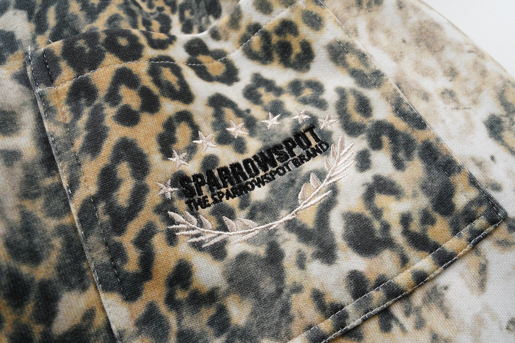 Leopard Print Wide-Leg Pants | Vintage Wash Streetwear