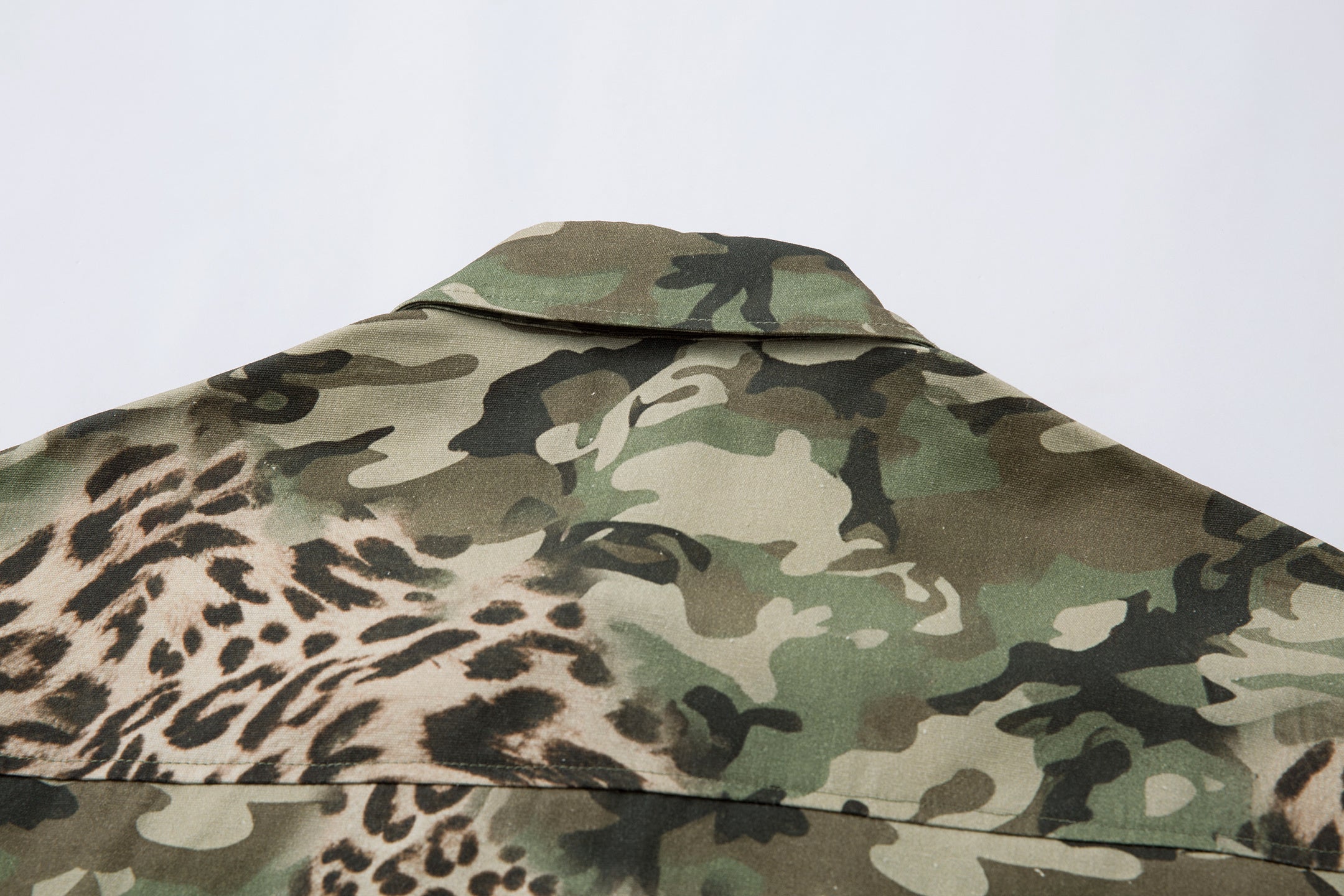 Omirad Camo Leopard Layered Short-Sleeve Shirt | SEAKOFF