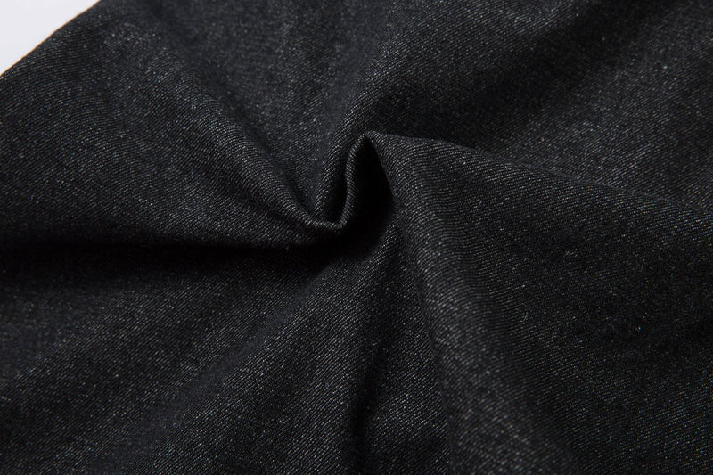 Omirad Stacked Cargo Wide-Leg Jeans | Black Denim
