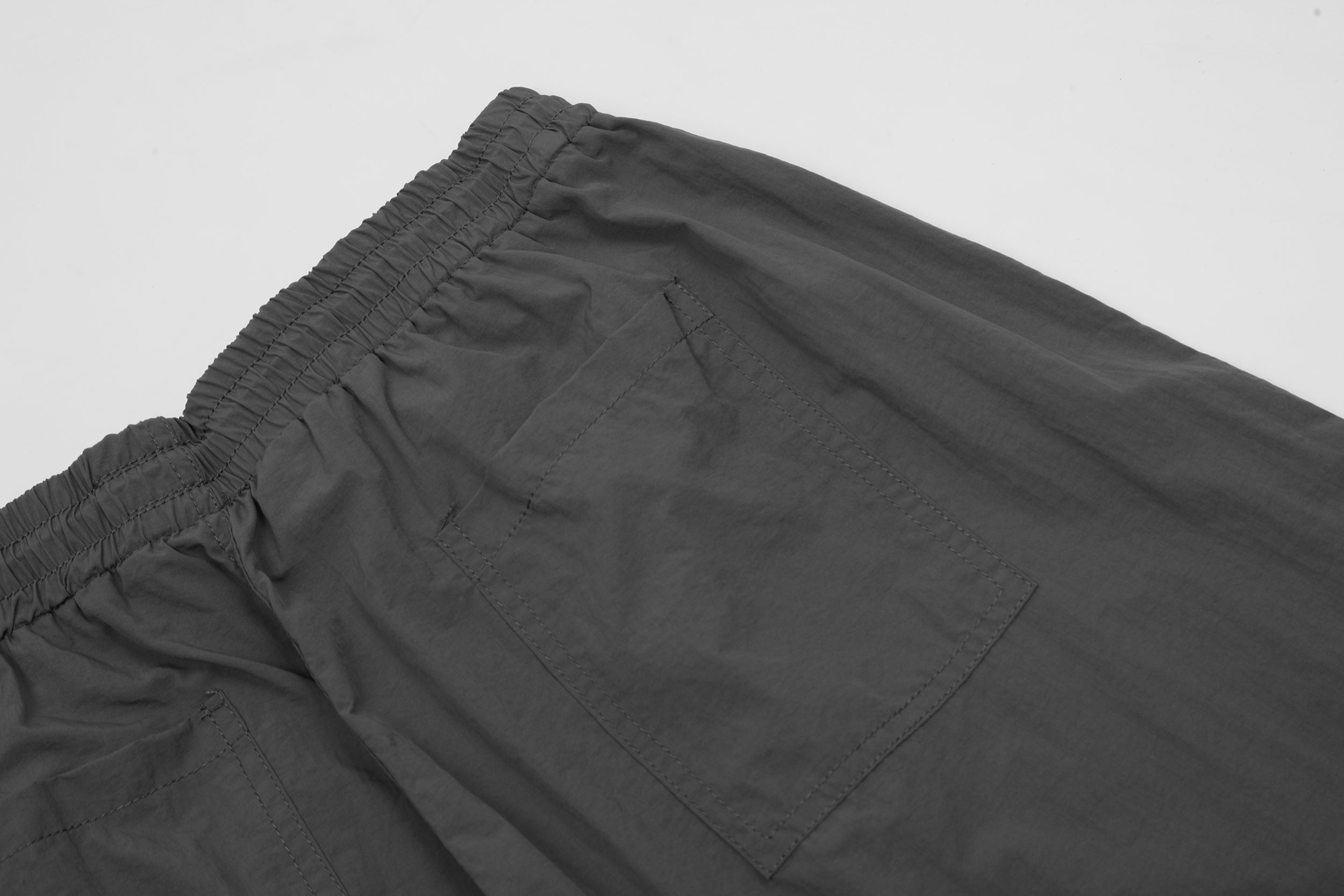 Lightweight Nylon Drawstring Parachute Pants | Wide Leg