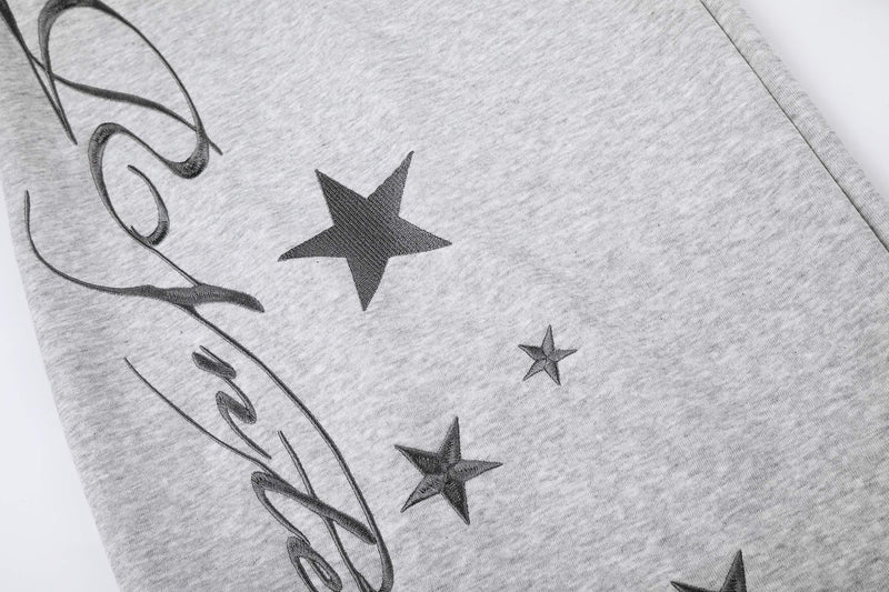 Star Gradient Wide-Leg Sweatpants | Y2K Streetwear