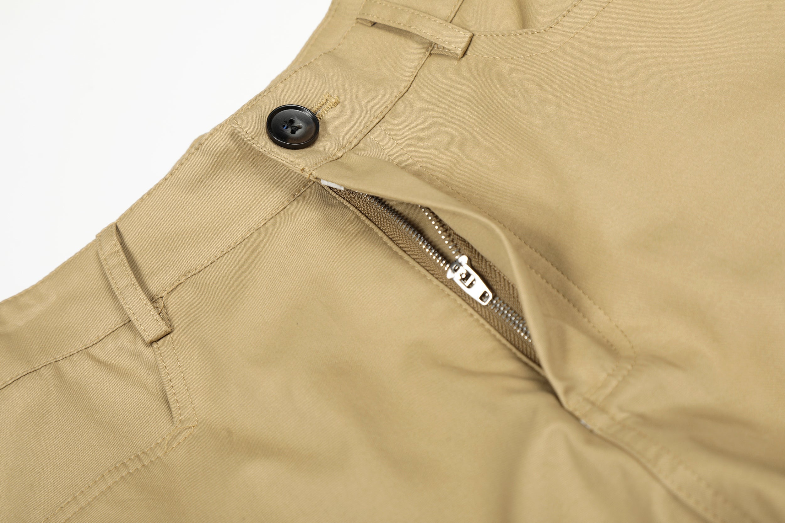 Omirad Curved Seam Cargo Pants – Khaki Wide Leg