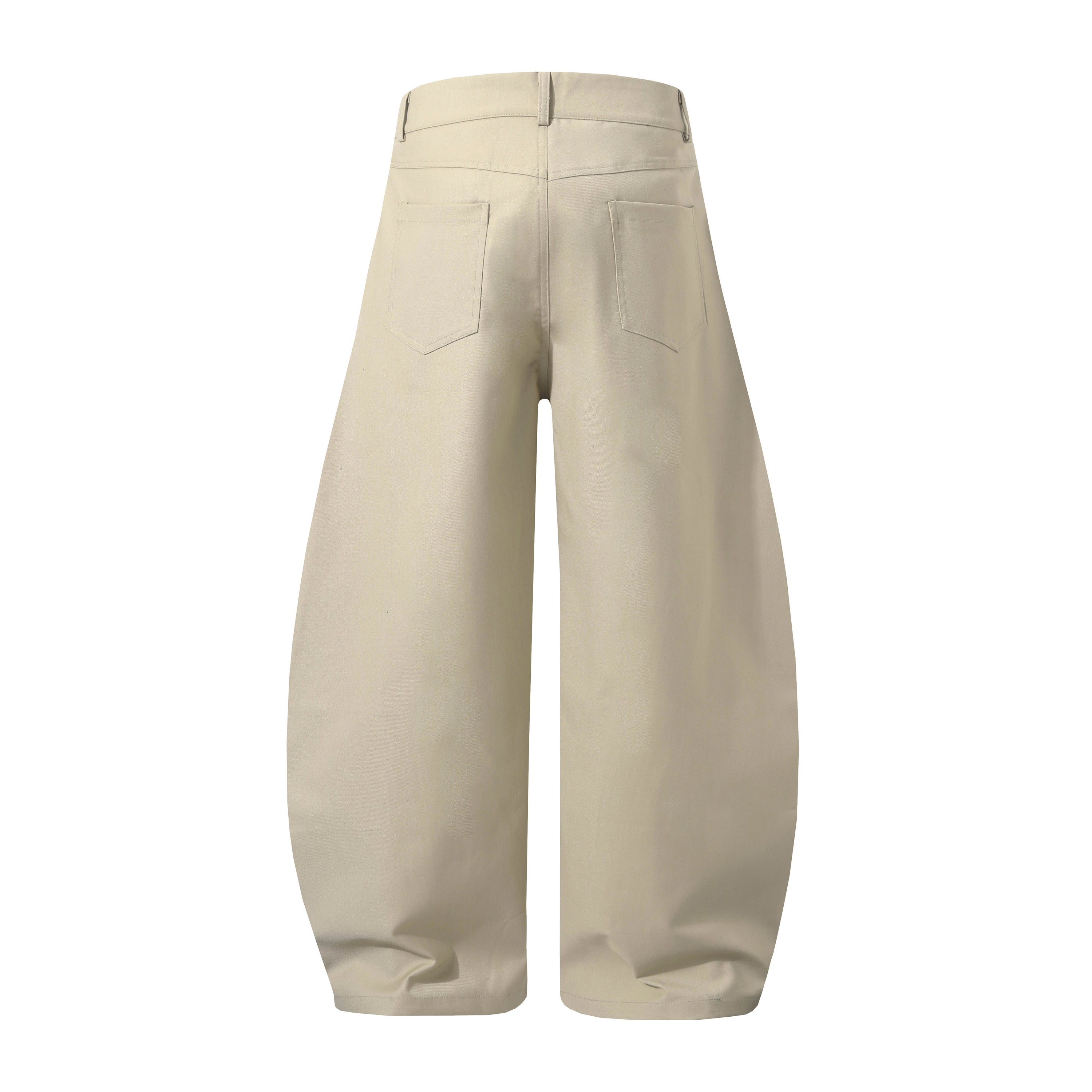 Multi-Button Barrel Wide-Leg Trousers | Sculpted Silhouette