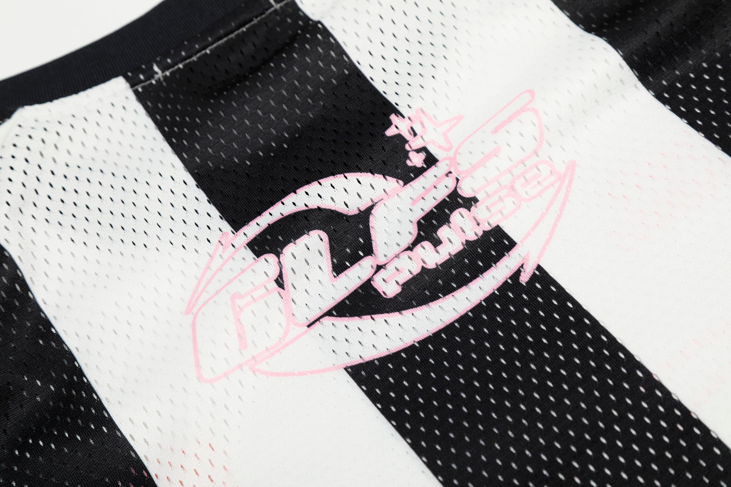 Omirad Black & White Striped Long-Sleeve Football Jersey Tee