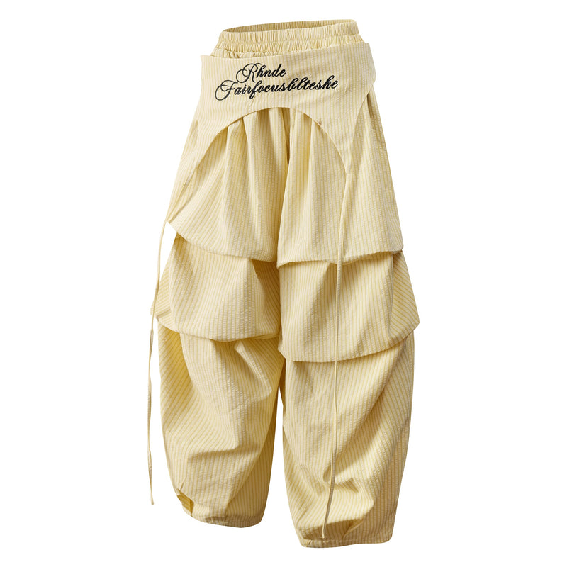 Fairfocus Layered Pleated Wide-Leg Pants | Streetwear