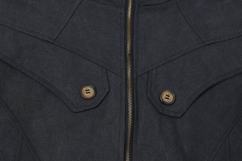 Omirad Vintage Hooded Cropped Cotton Bomber Jacket