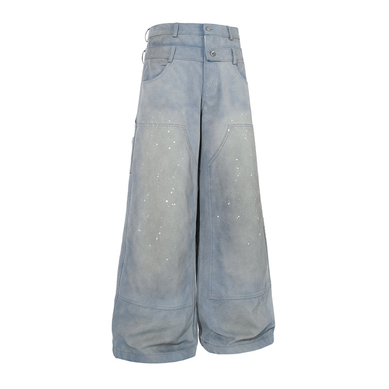 Omirad Vintage Workwear Wide-Leg Pants | 100% Cotton